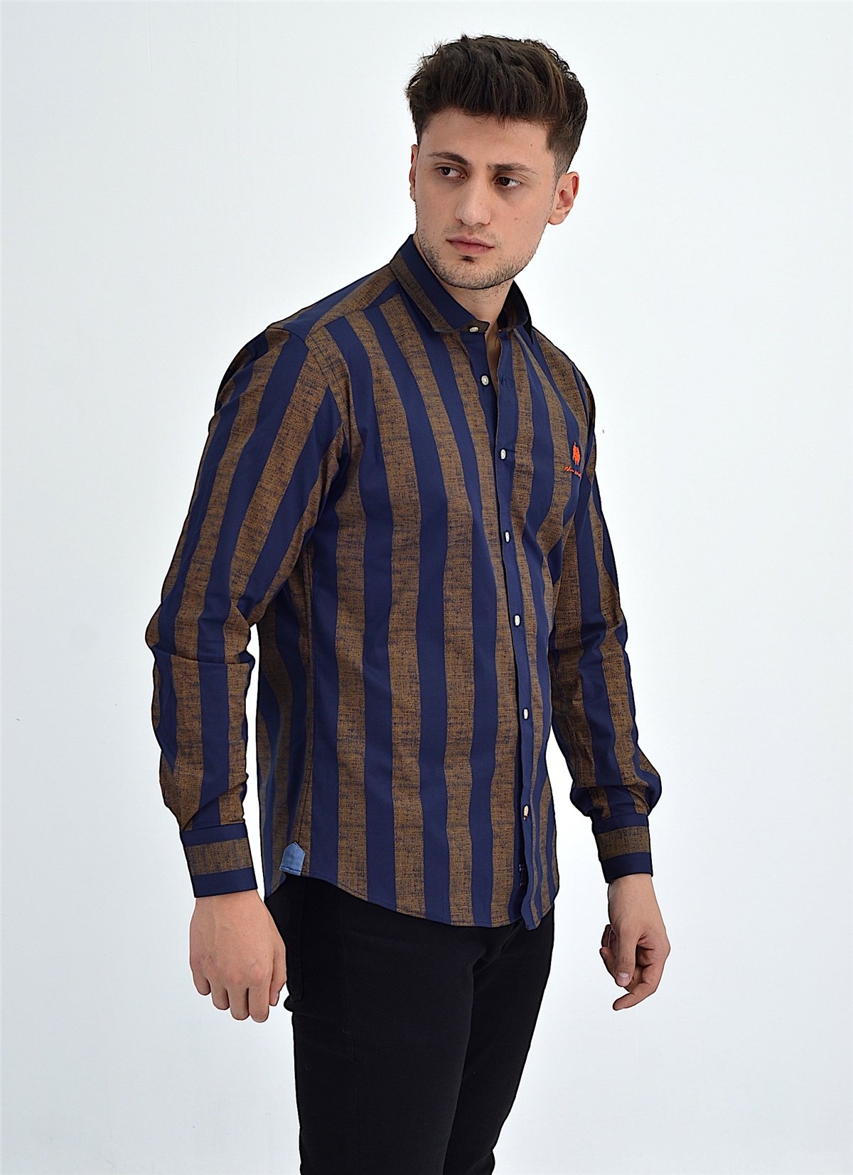 New World Polo Gömlek Lacivert Slim Fit  30008