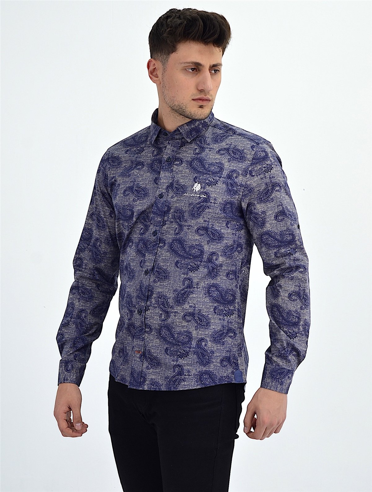 New World Polo Gömlek Lacivert Slim Fit  30020