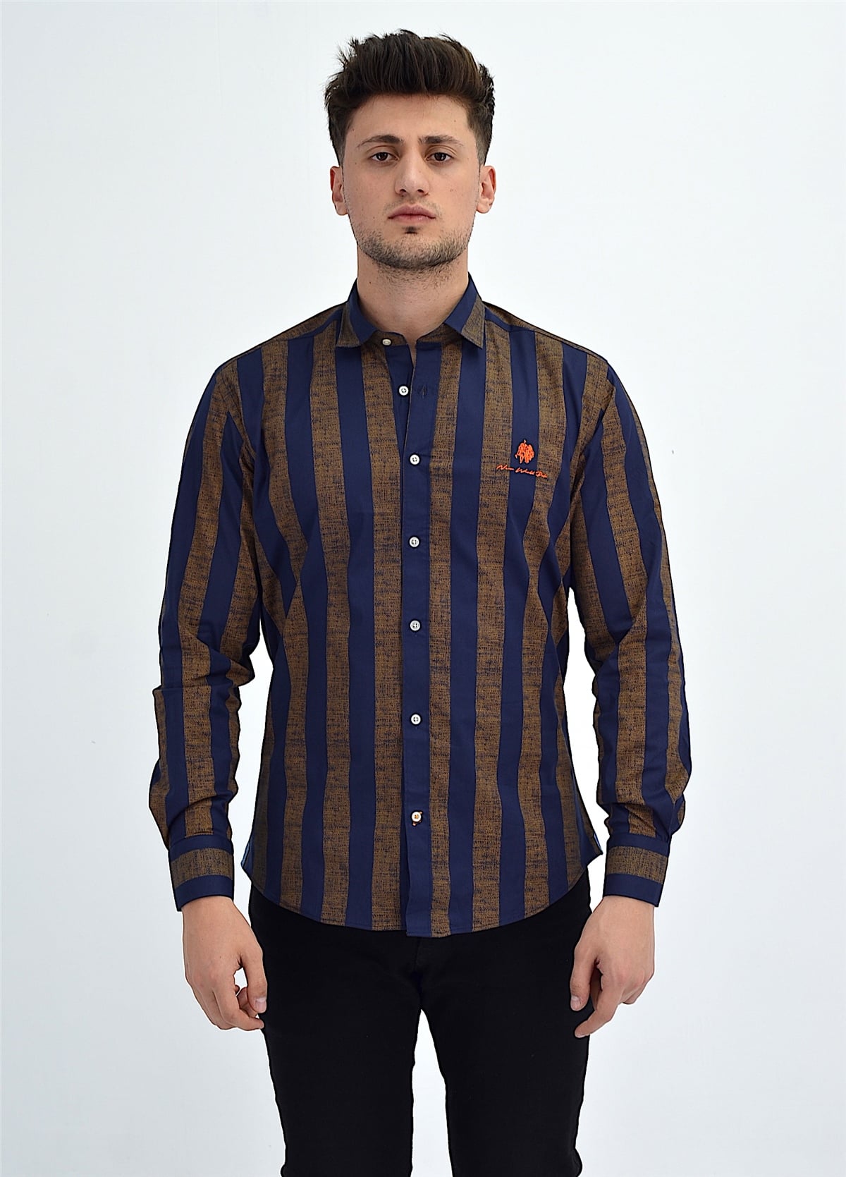 New World Polo Gömlek Lacivert Slim Fit  30008
