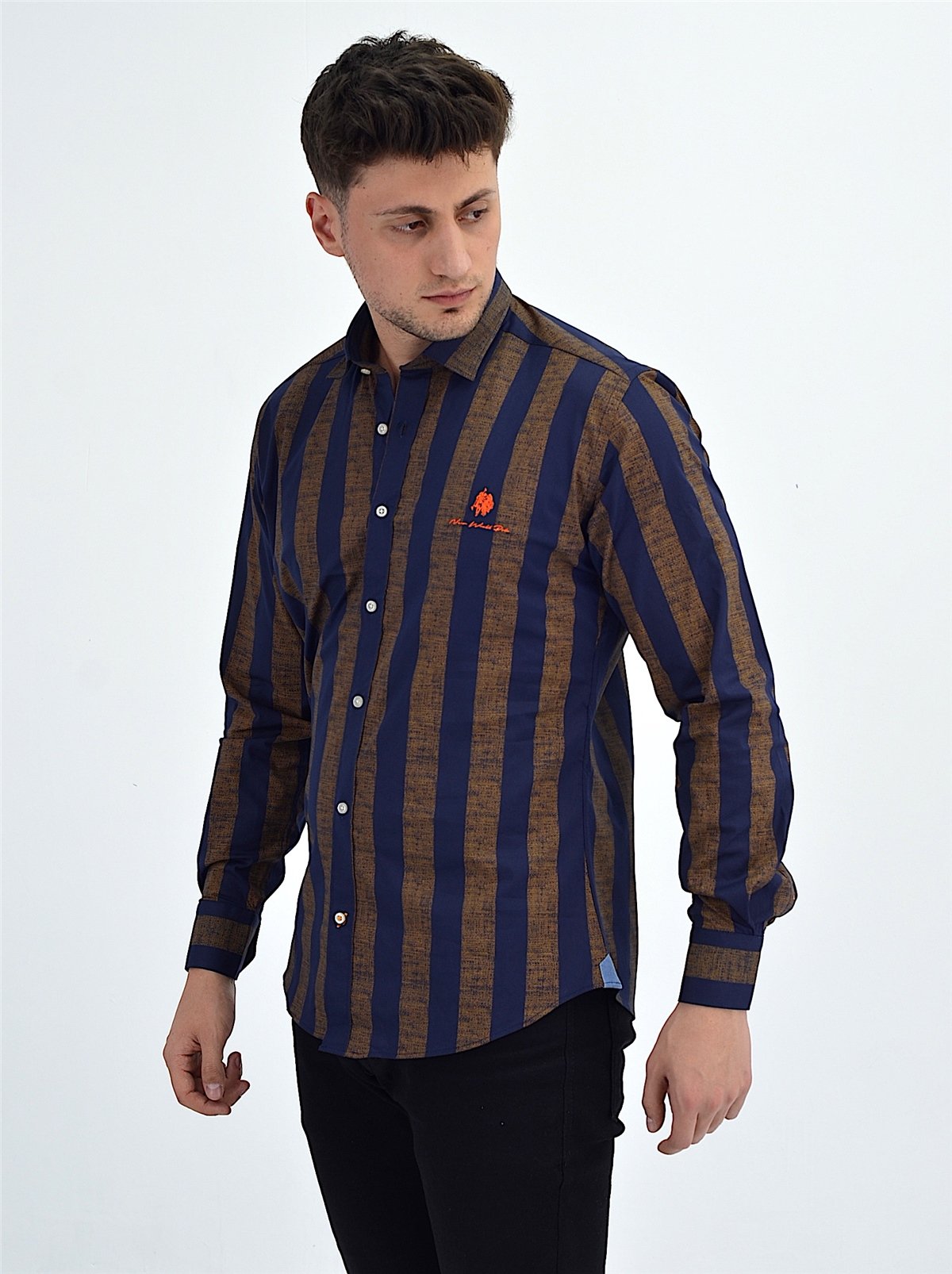 New World Polo Gömlek Lacivert Slim Fit  30008