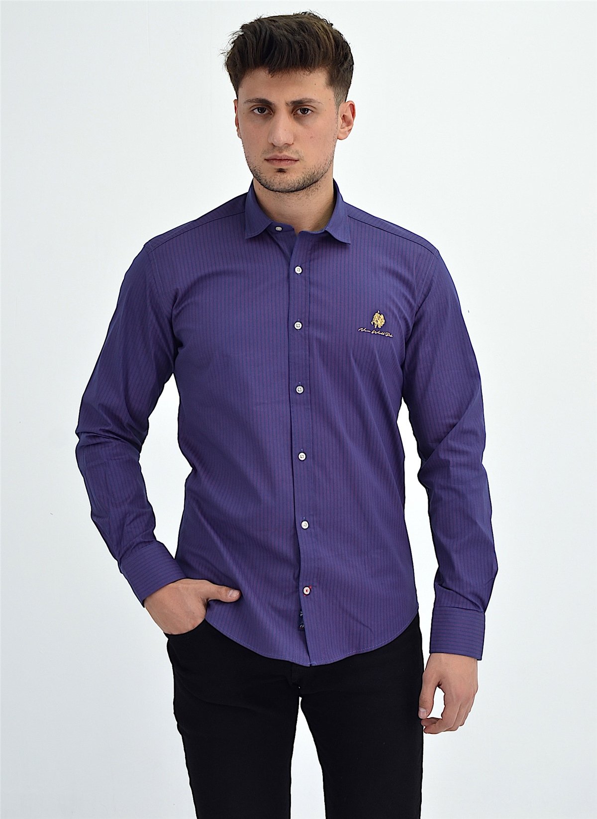 New World Polo Gömlek Mavi Slim Fit  30010