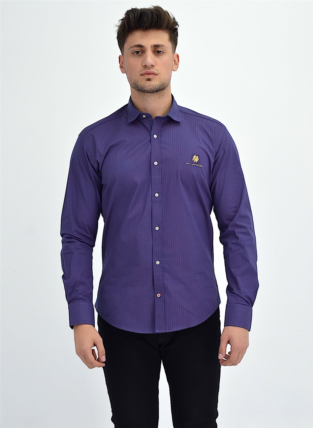 New World Polo Gömlek Mavi Slim Fit  30010