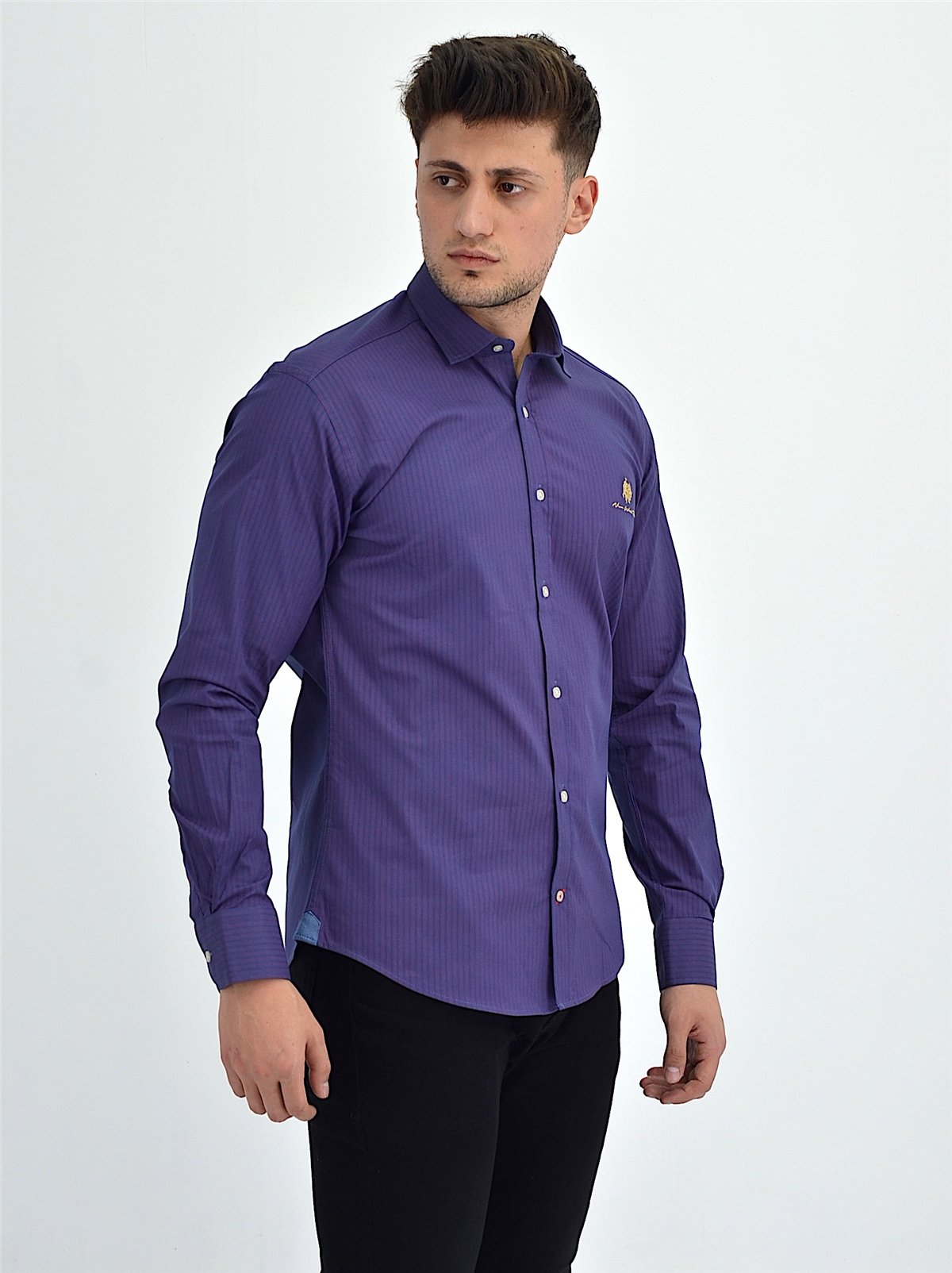 New World Polo Gömlek Mavi Slim Fit  30010