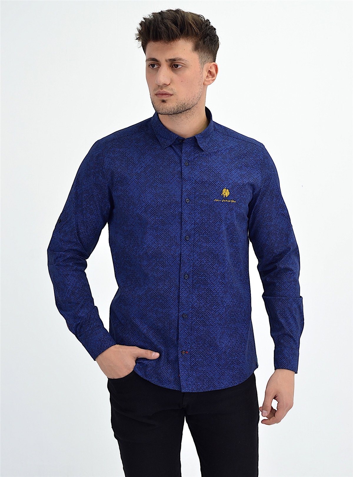 New World Polo Gömlek Saks Slim Fit  30022