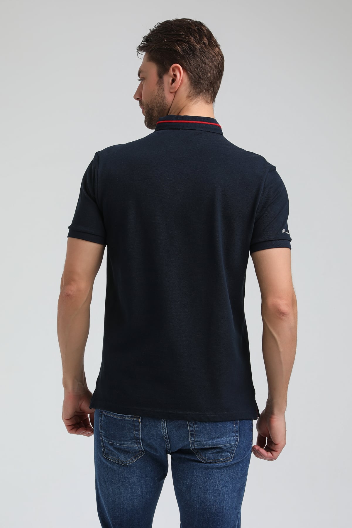 New World Polo Hakim Yaka Lacivert Slim Fit Polo 23SSM10247