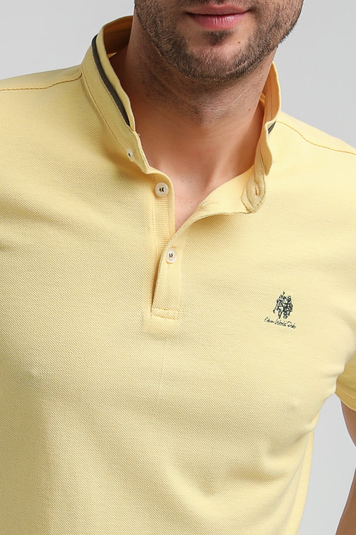 New World Polo Hakim Yaka Sarı Slim Fit Polo 23SSM10247