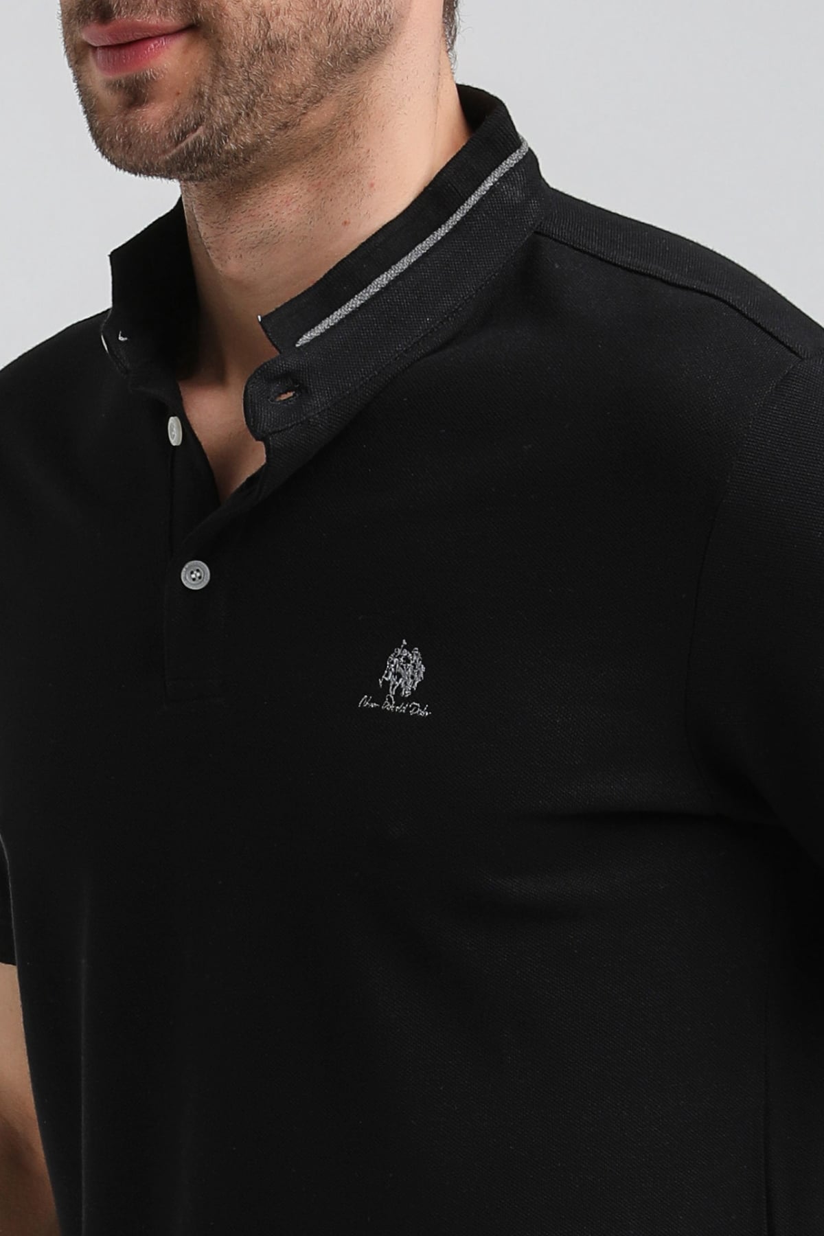 New World Polo Hakim Yaka Siyah Slim Fit Polo 23SSM10247