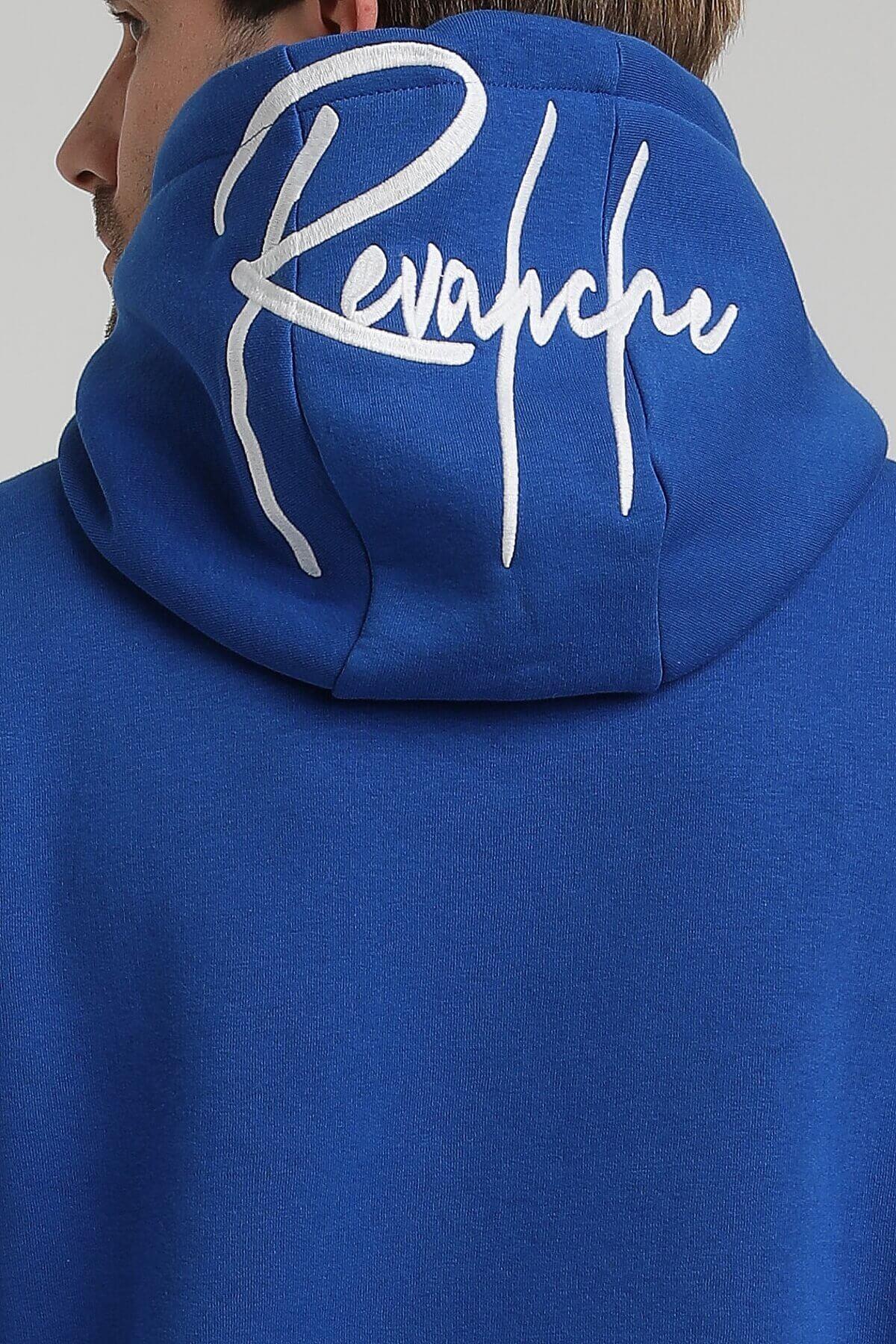 New World Polo Kapüşonlu Saks Slim Fit Hoodie 22FWM64034