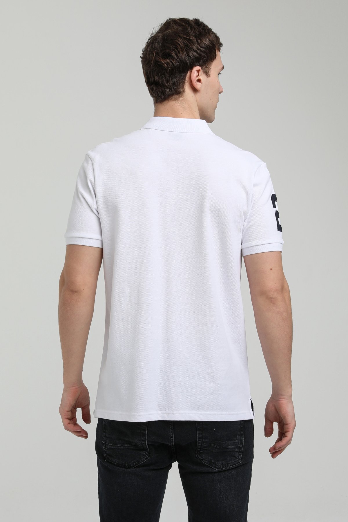 New World Polo Polo Yaka Beyaz Regular Custom Polo 23SSM10253