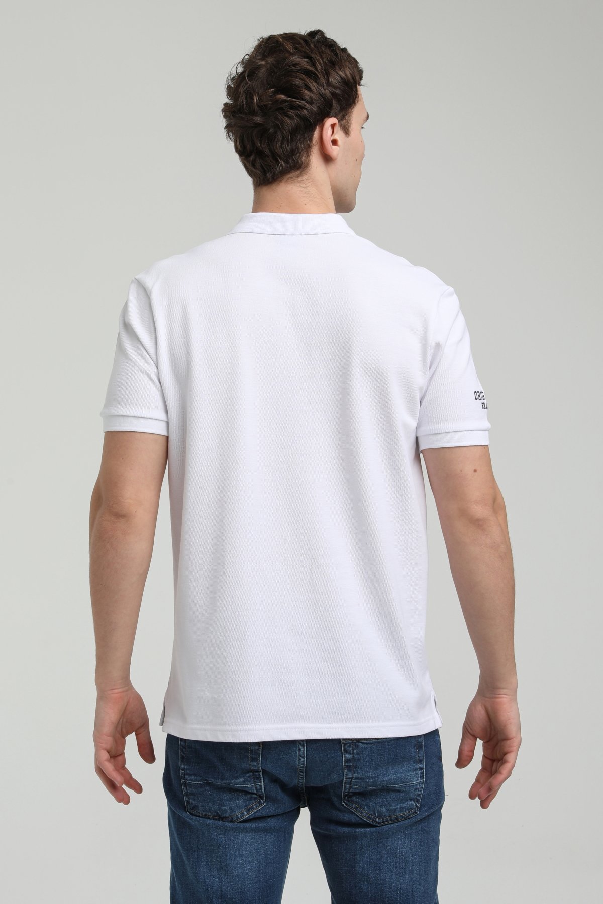 New World Polo Polo Yaka Beyaz Regular Custom Polo 23SSM10250
