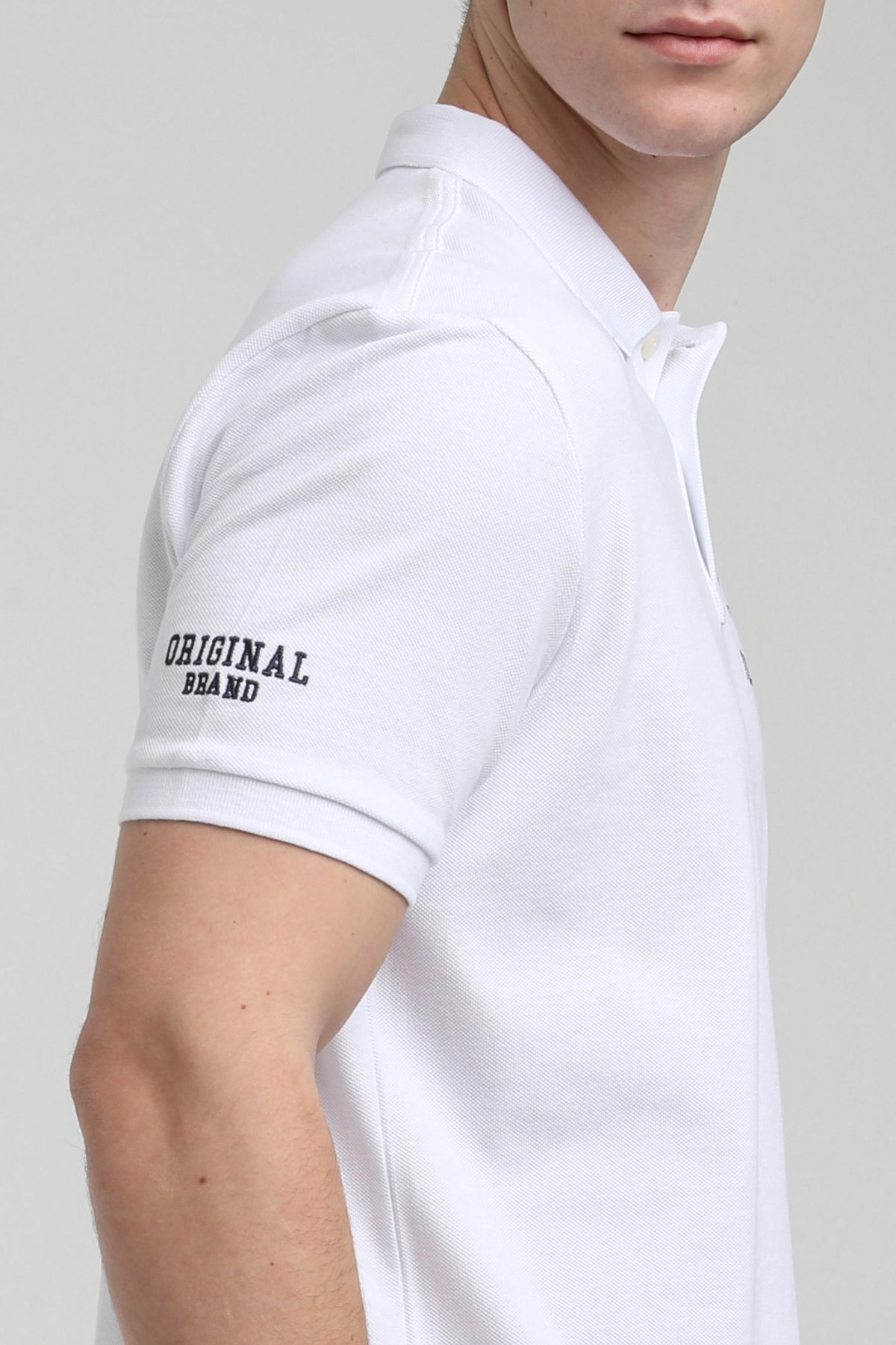 New World Polo Polo Yaka Beyaz Regular Custom Polo 23SSM10250