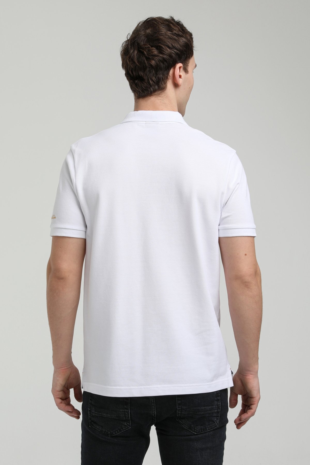 New World Polo Polo Yaka Beyaz Regular Custom Polo 23SSM10251