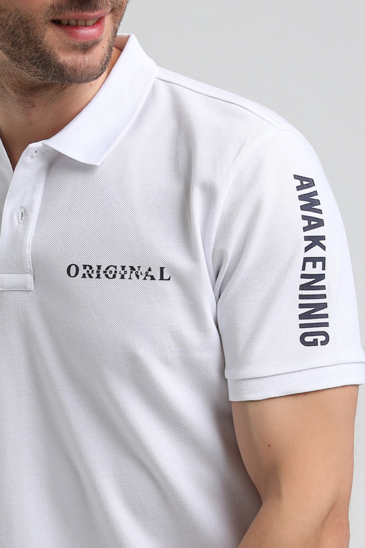 New World Polo Polo Yaka Beyaz Slim Fit Polo 23SSM10259