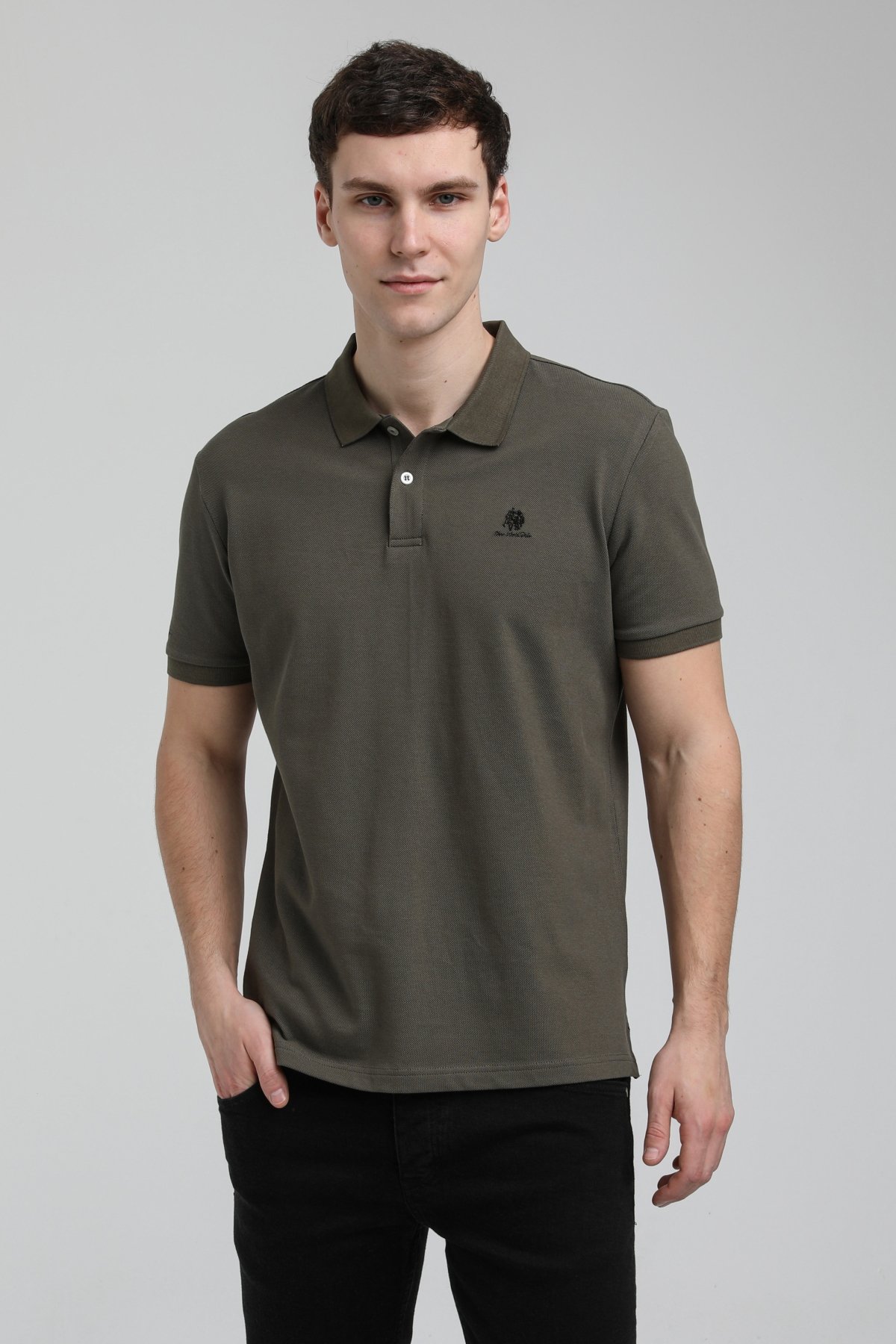New World Polo Polo Yaka Haki Regular Custom Polo 23SSM10248