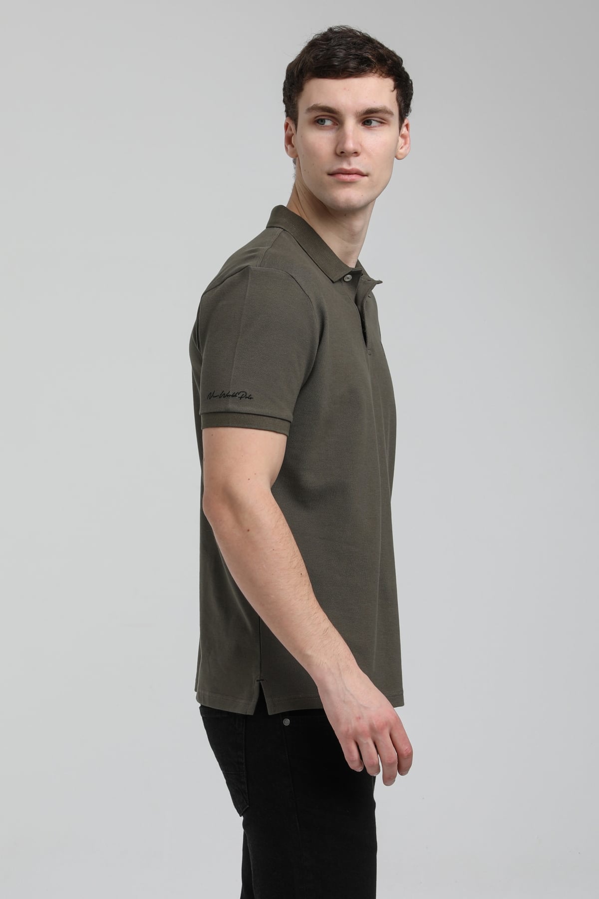 New World Polo Polo Yaka Haki Regular Custom Polo 23SSM10248