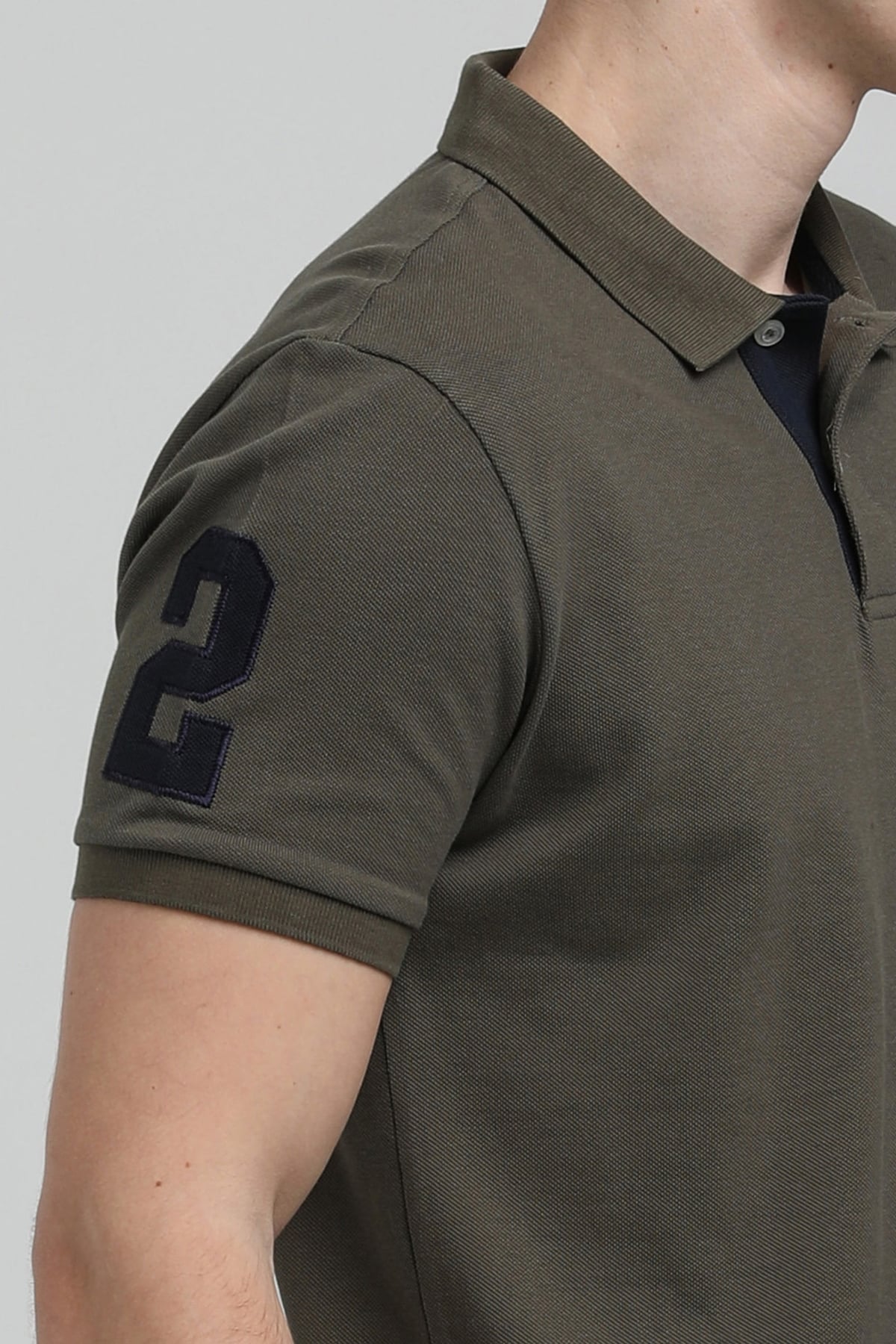 New World Polo Polo Yaka Haki Regular Custom Polo 23SSM10253