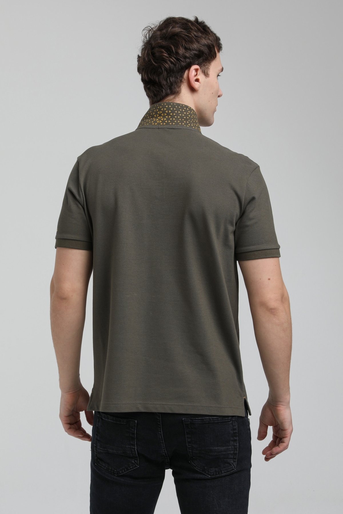 New World Polo Polo Yaka Haki Regular Custom Polo 23SSM10251