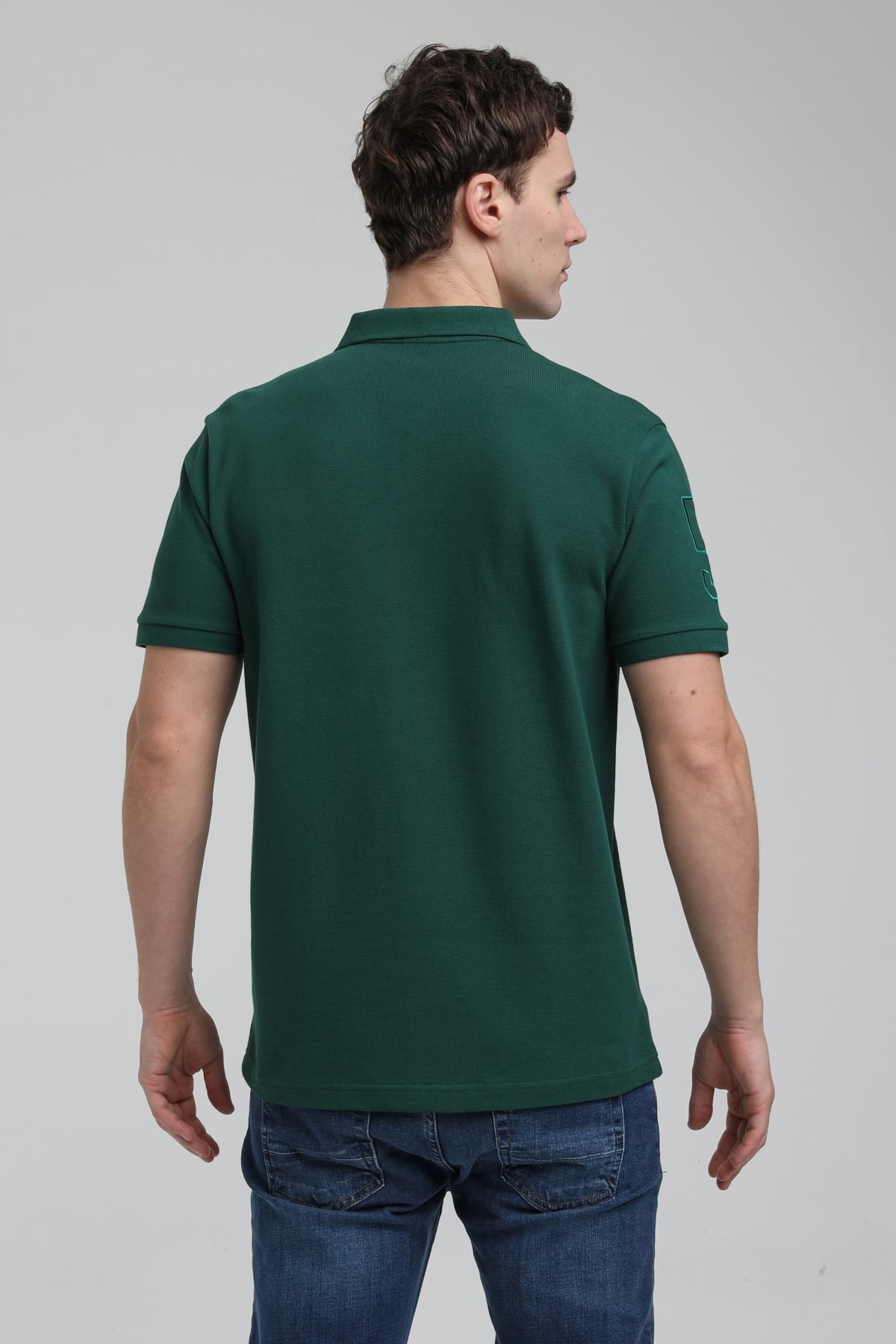 New World Polo Polo Yaka Koyu Yeşil Regular Custom Polo 23SSM10256