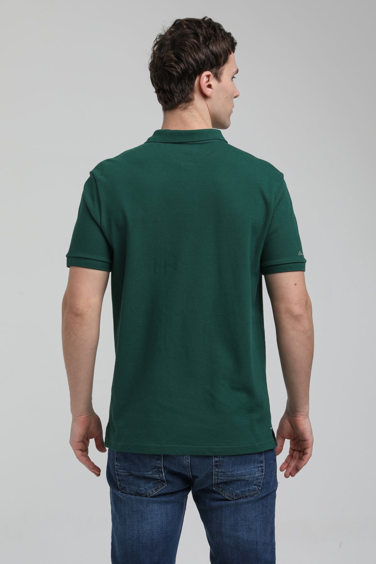 New World Polo Polo Yaka Koyu Yeşil Regular Custom Polo 23SSM10248