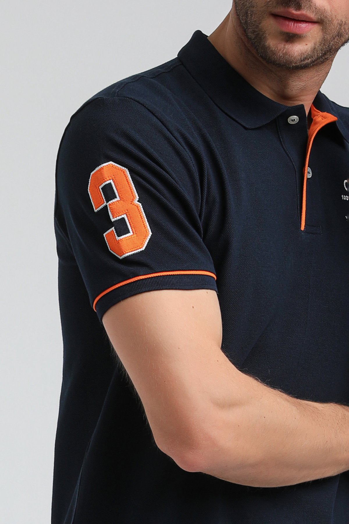 New World Polo Polo Yaka Lacivert Big Size Polo 23SSM10252