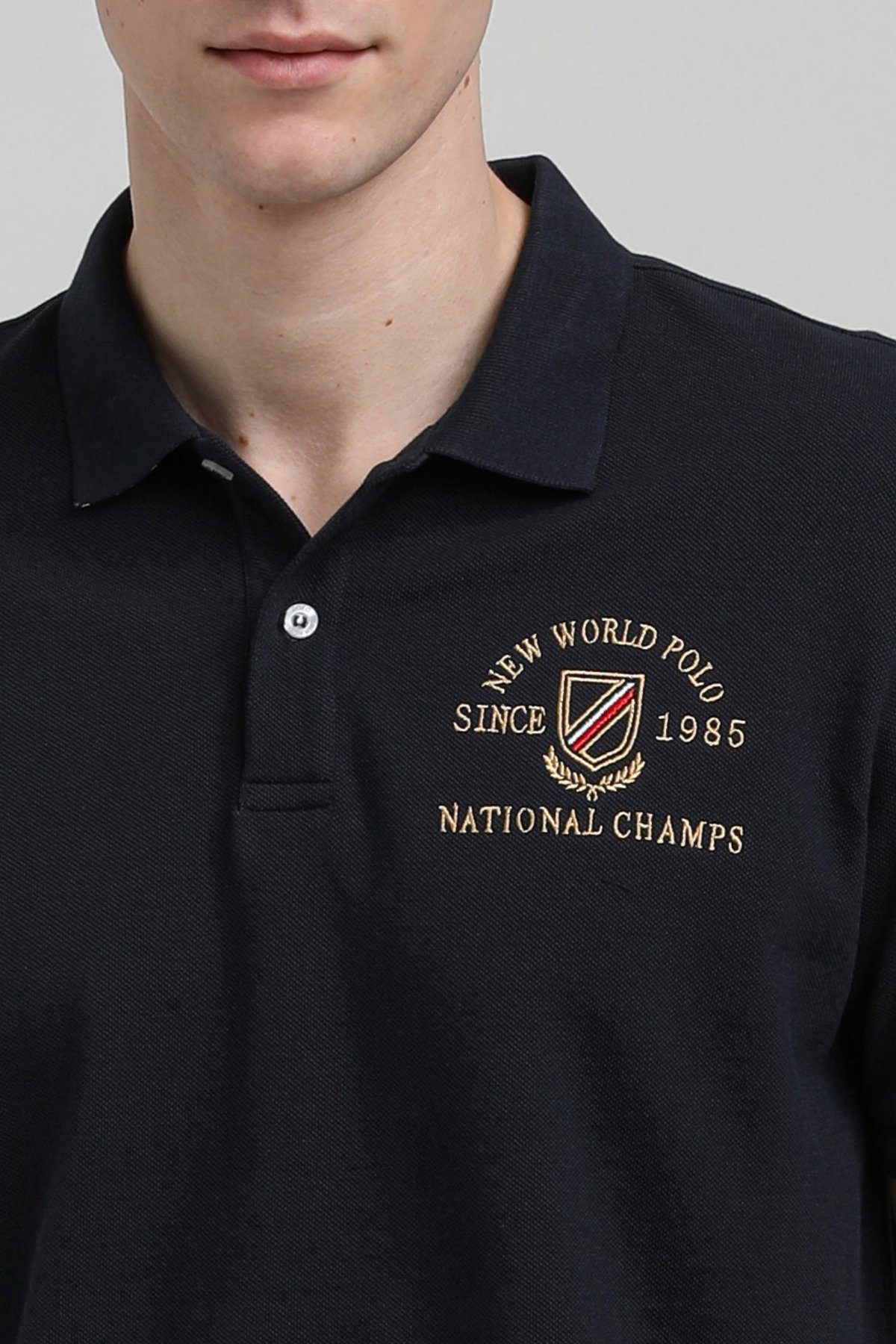 New World Polo Polo Yaka Lacivert Regular Custom Polo 23SSM10251