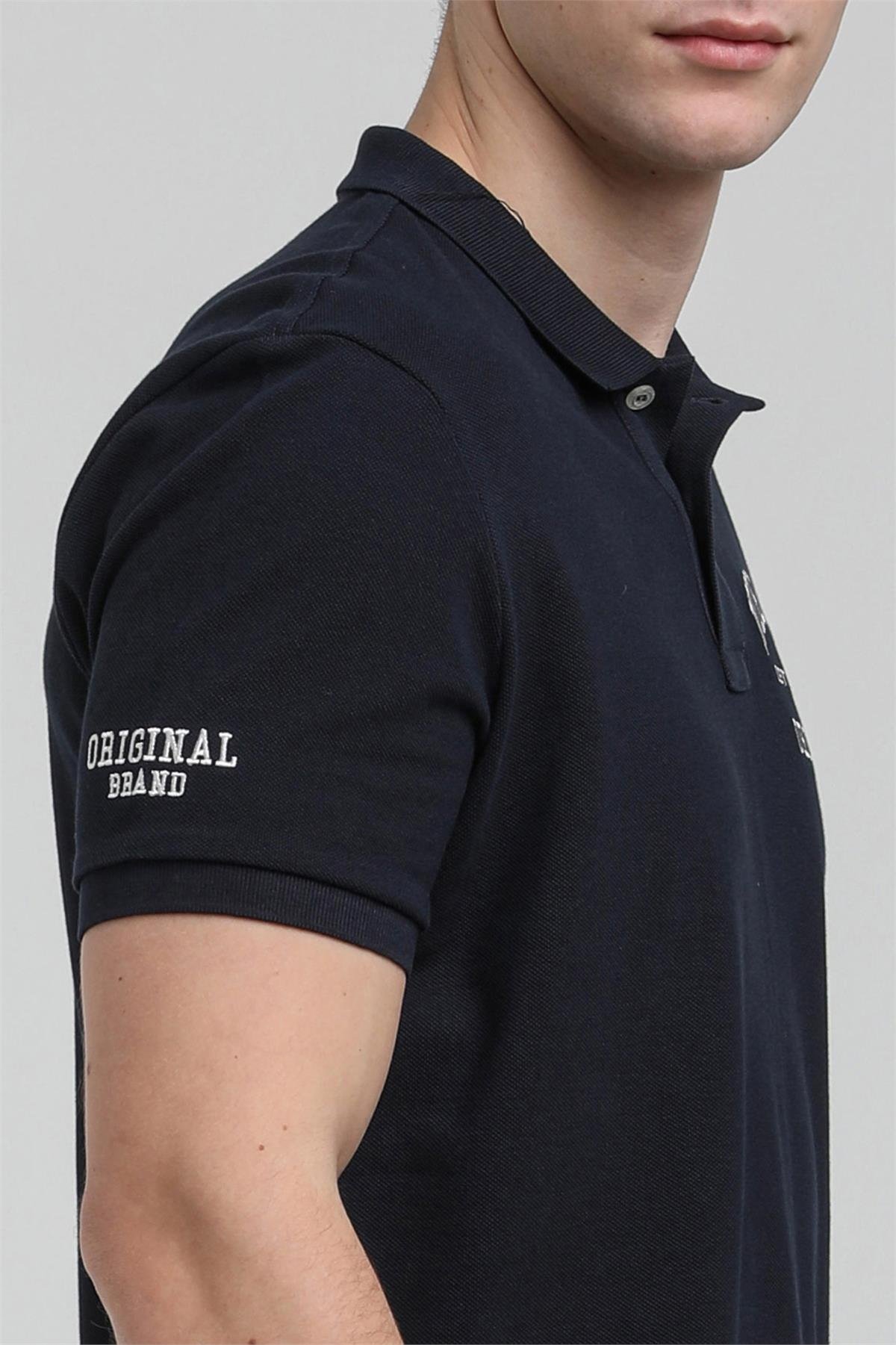 New World Polo Polo Yaka Lacivert Regular Custom Polo 23SSM10250