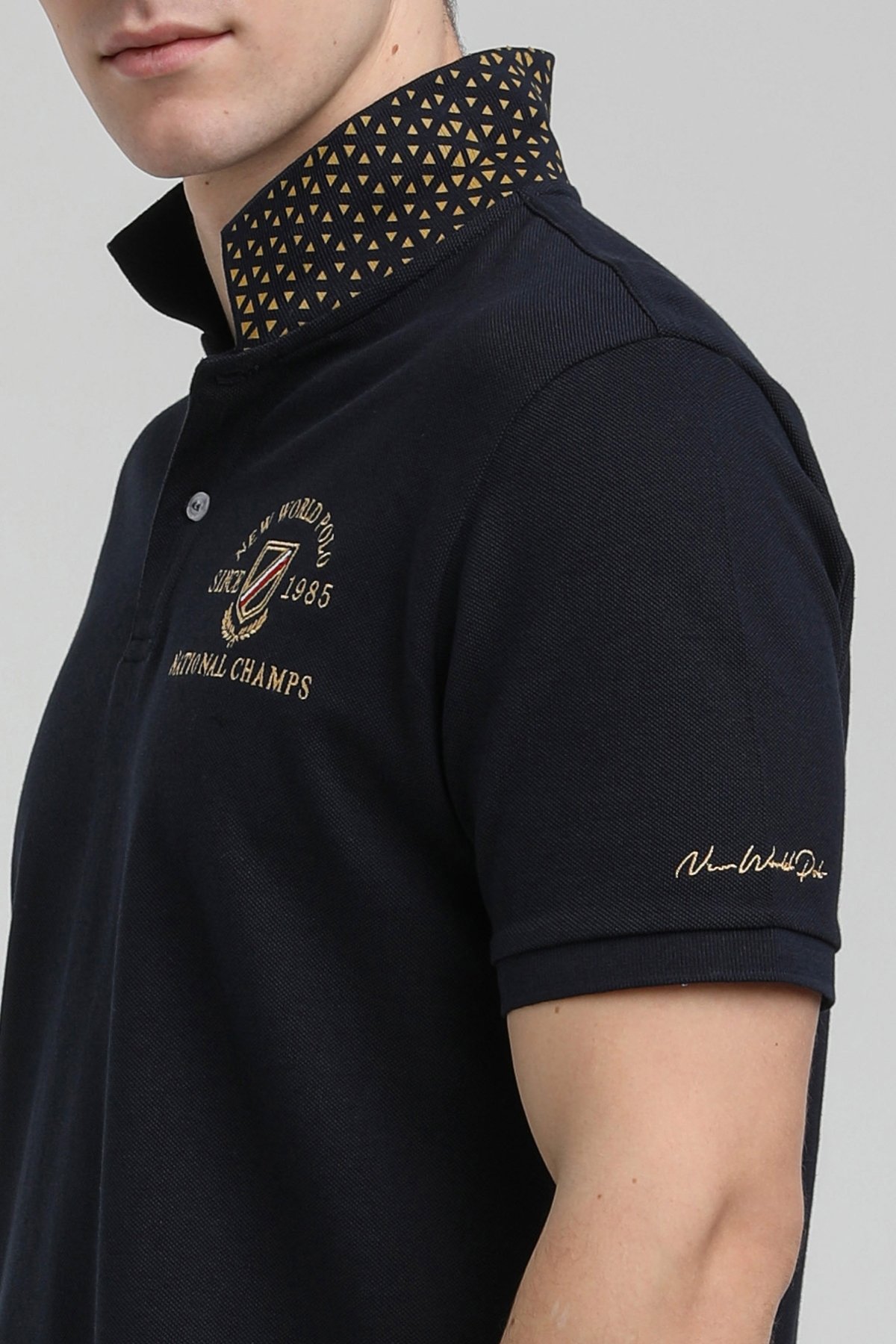 New World Polo Polo Yaka Lacivert Regular Custom Polo 23SSM10251