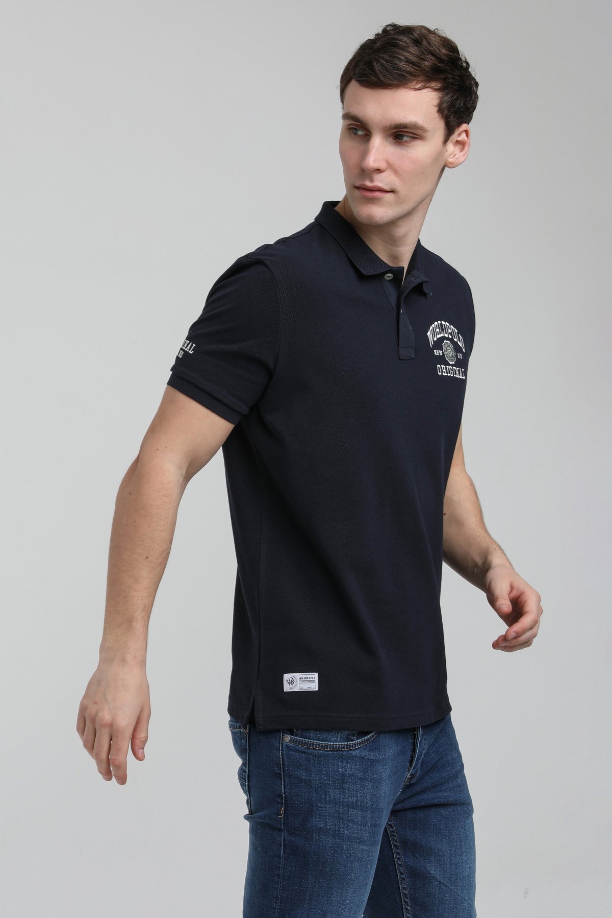 New World Polo Polo Yaka Lacivert Regular Custom Polo 23SSM10250