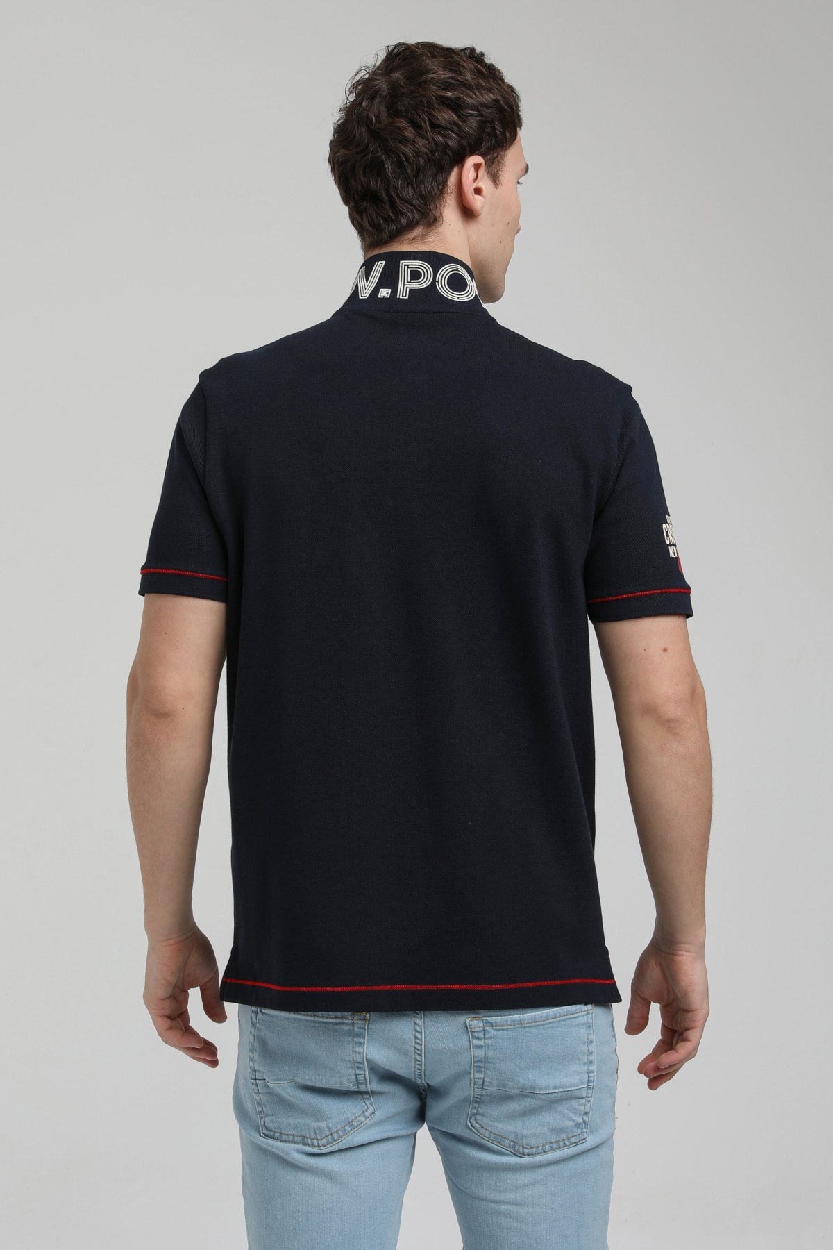 New World Polo Polo Yaka Lacivert Slim Fit Polo 23SSM10258