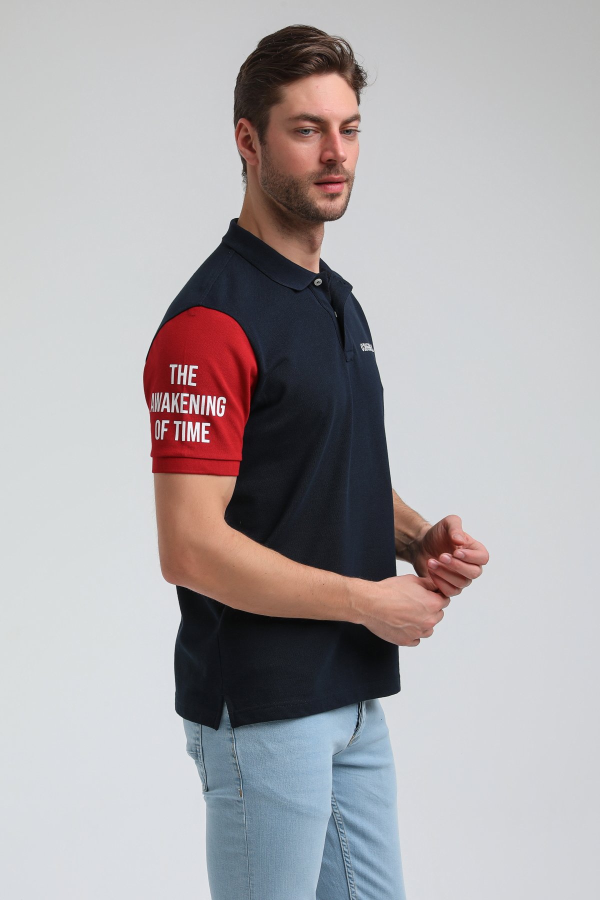 New World Polo Polo Yaka Lacivert Slim Fit Polo 23SSM10259