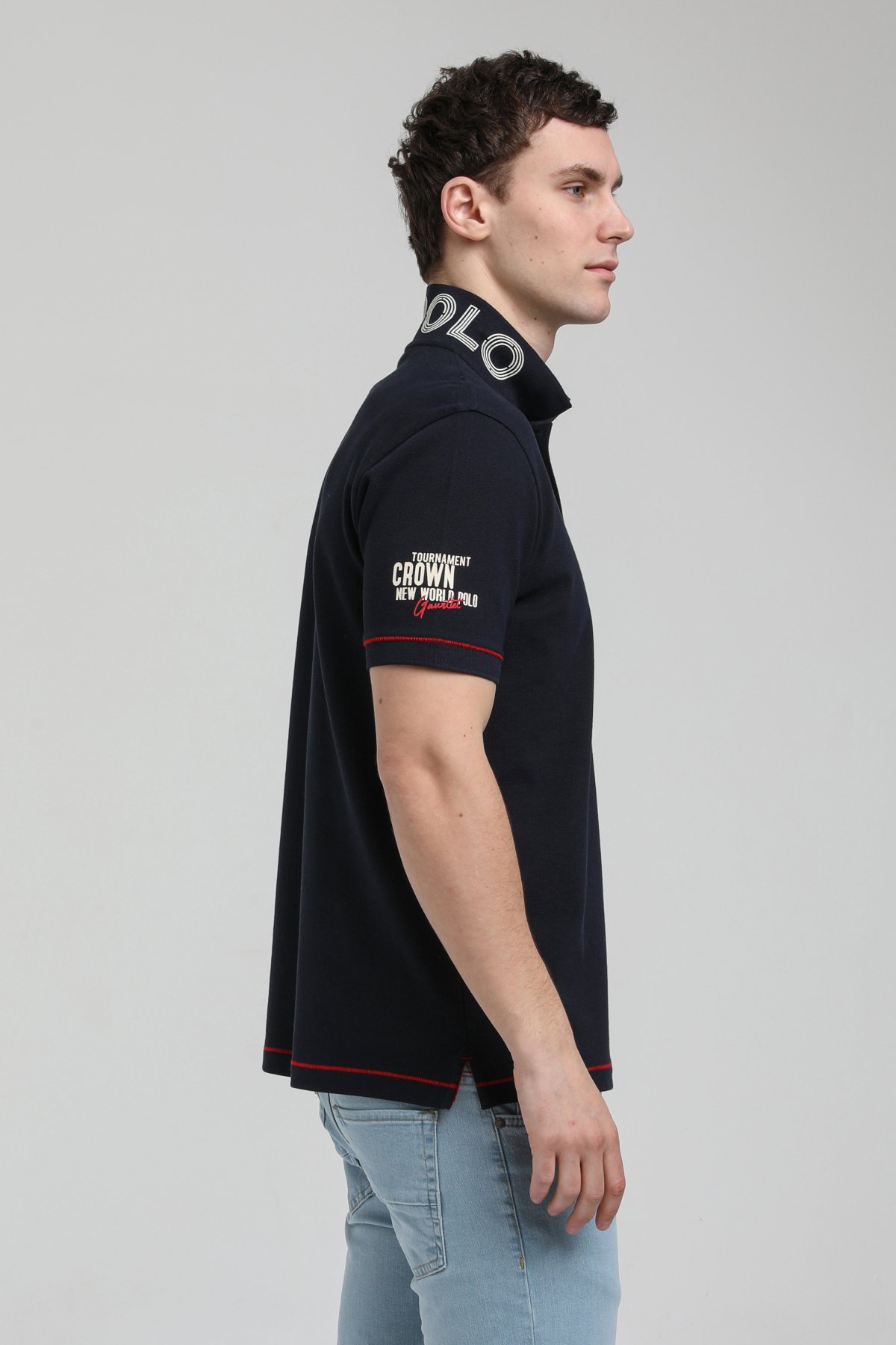 New World Polo Polo Yaka Lacivert Slim Fit Polo 23SSM10258
