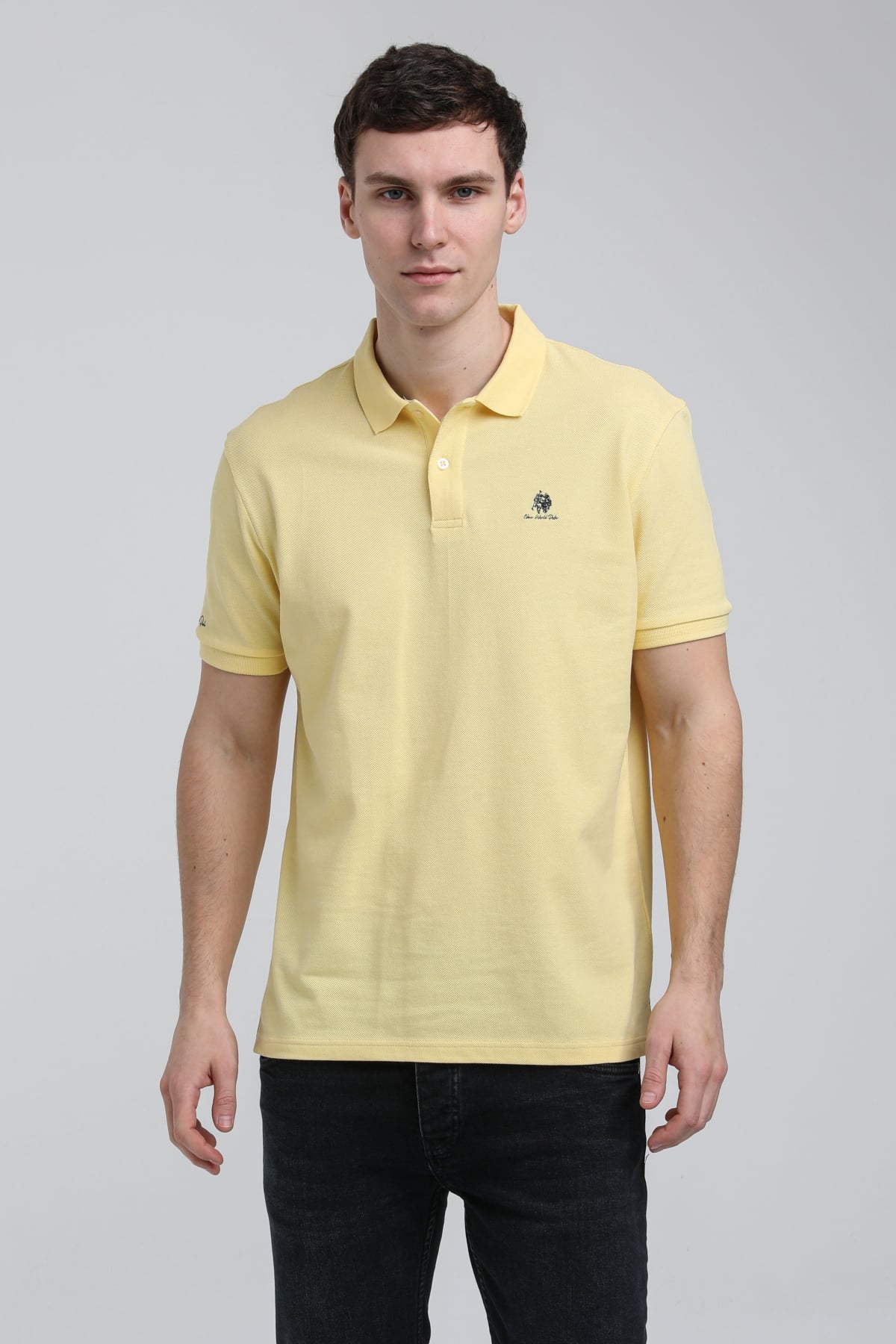 New World Polo Polo Yaka Sarı Regular Custom Polo 23SSM10248