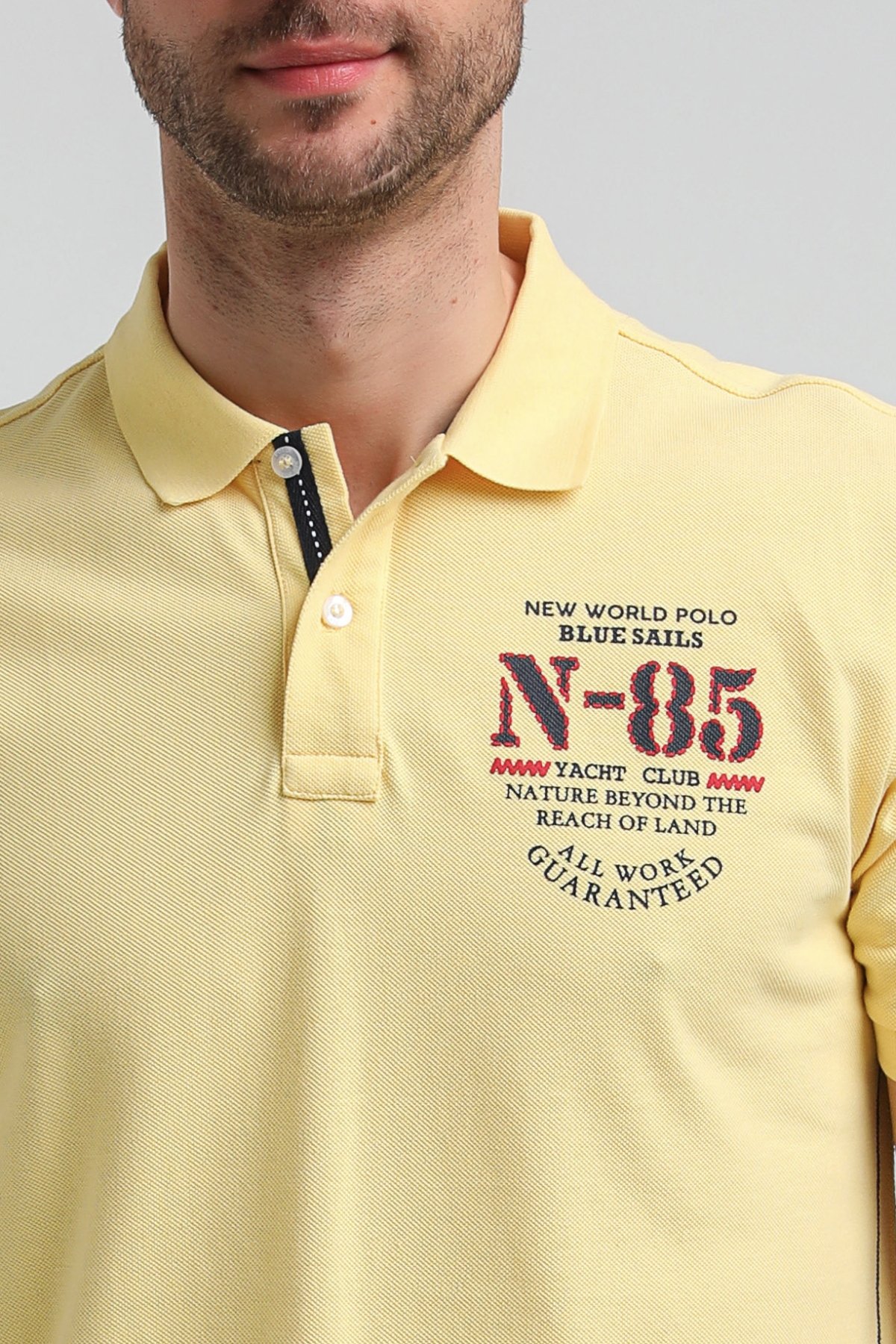 New World Polo Polo Yaka Sarı Regular Custom Polo 23SSM10273