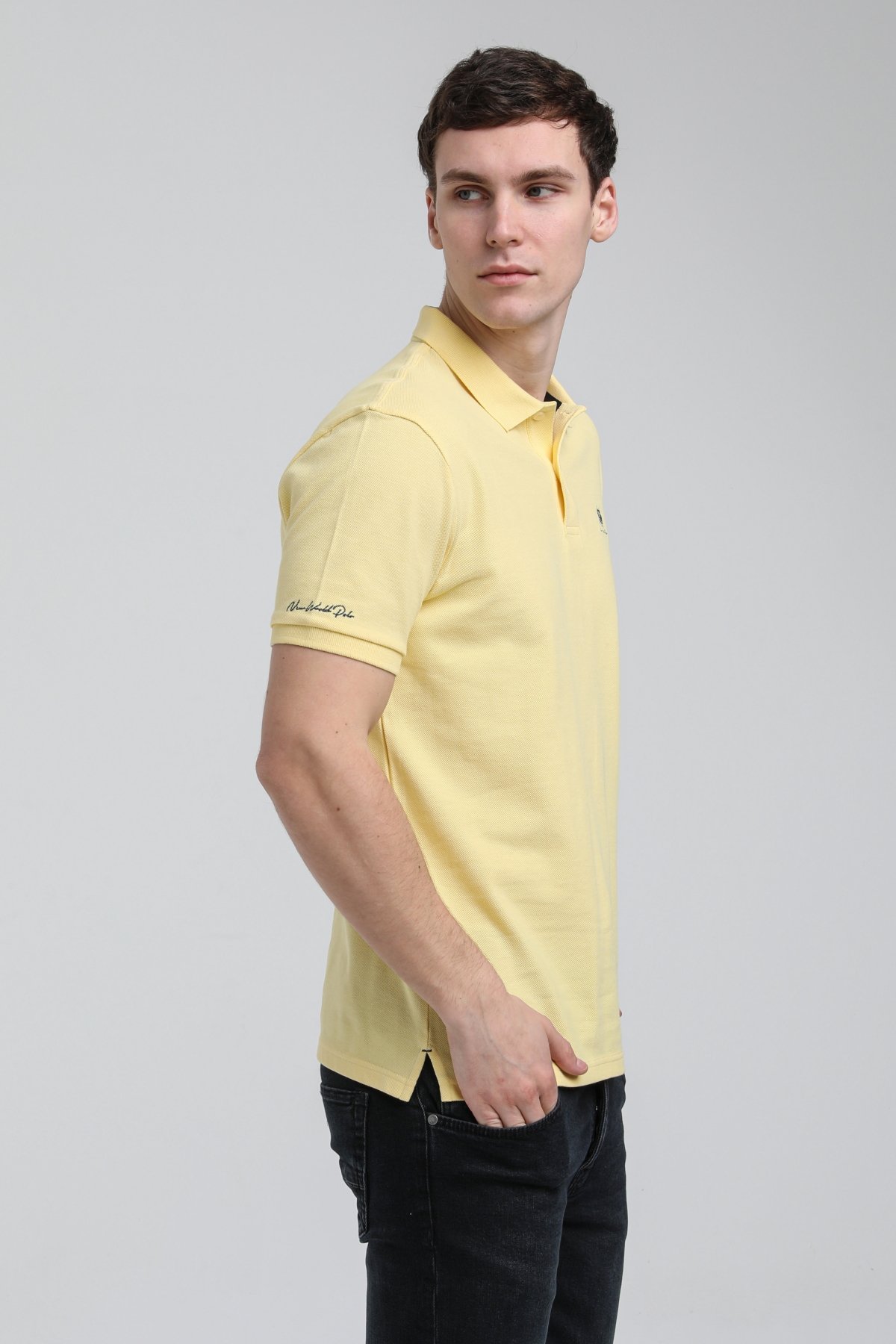New World Polo Polo Yaka Sarı Regular Custom Polo 23SSM10248