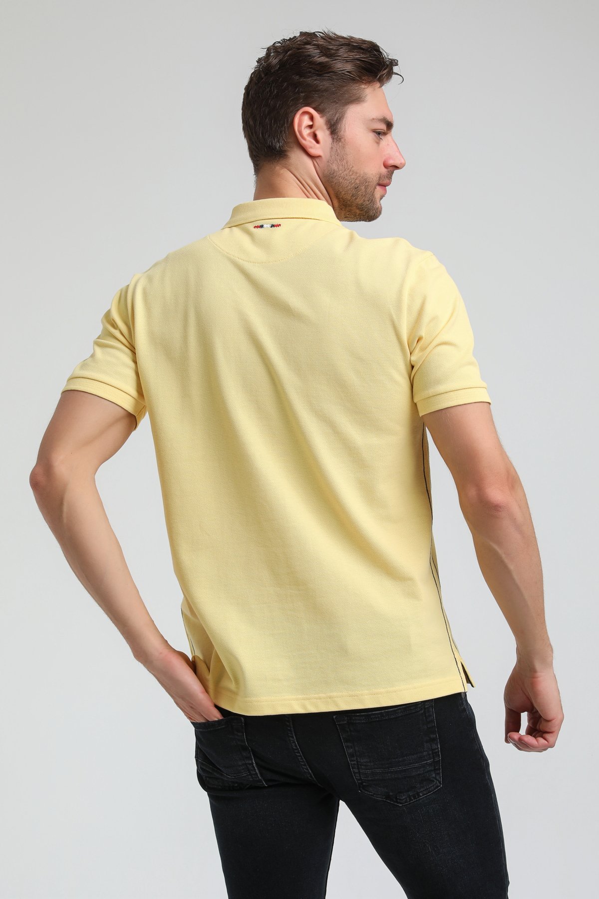 New World Polo Polo Yaka Sarı Regular Custom Polo 23SSM10273