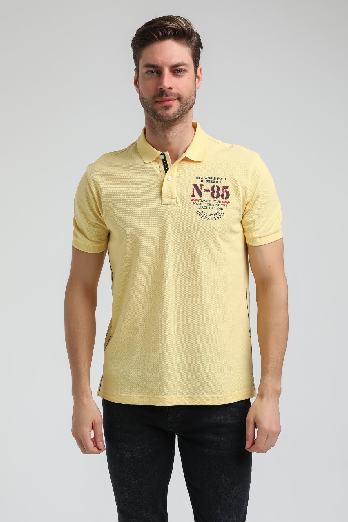 New World Polo Polo Yaka Sarı Regular Custom Polo 23SSM10273