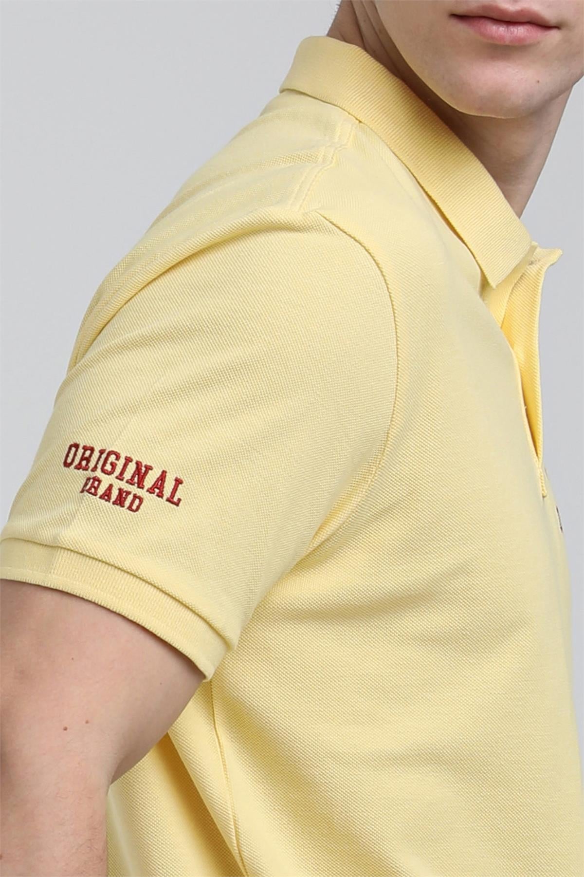 New World Polo Polo Yaka Sarı Regular Custom Polo 23SSM10250