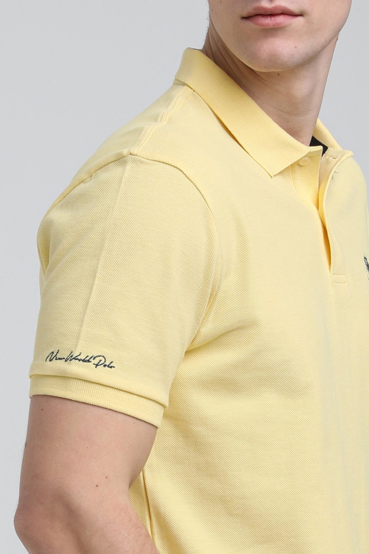 New World Polo Polo Yaka Sarı Regular Custom Polo 23SSM10248