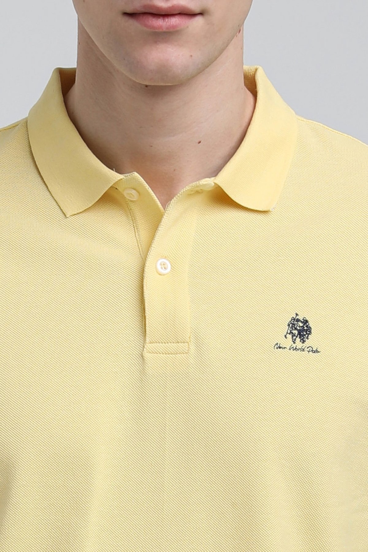 New World Polo Polo Yaka Sarı Regular Custom Polo 23SSM10248