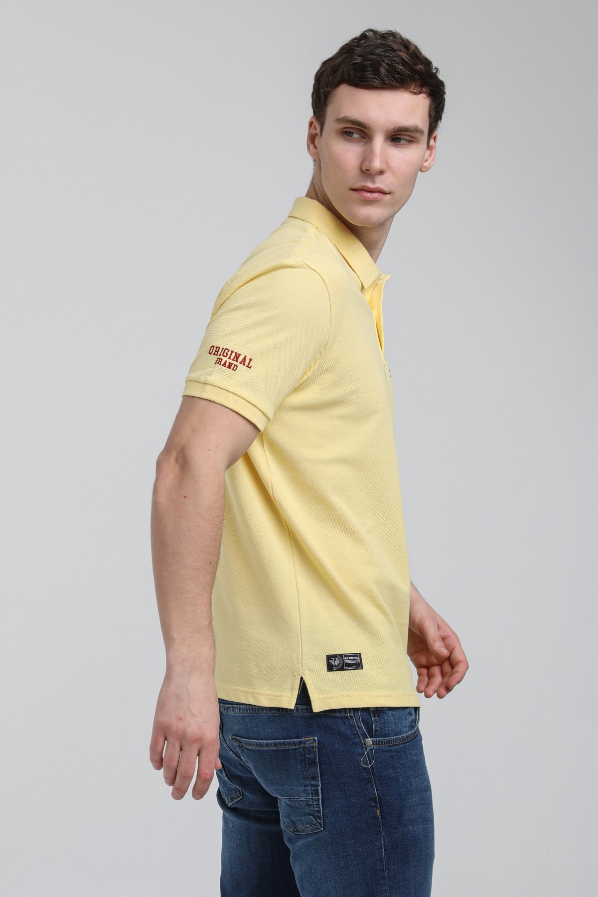 New World Polo Polo Yaka Sarı Regular Custom Polo 23SSM10250