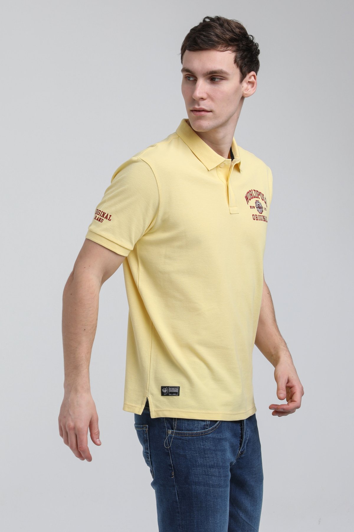 New World Polo Polo Yaka Sarı Regular Custom Polo 23SSM10250