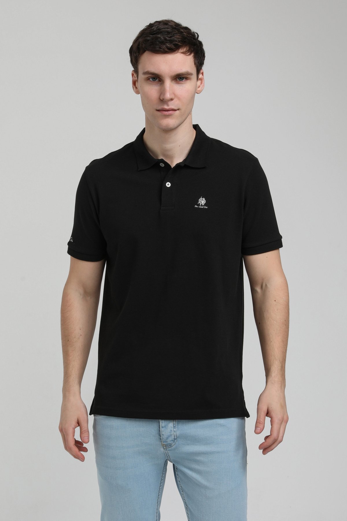 New World Polo Polo Yaka Siyah Regular Custom Polo 23SSM10248