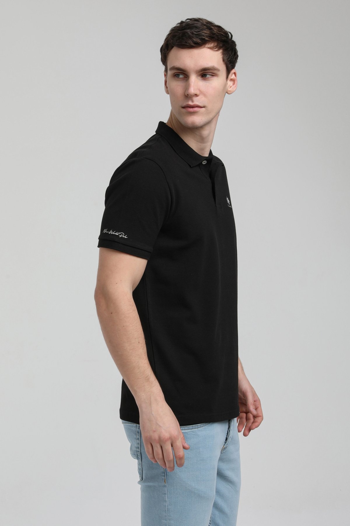 New World Polo Polo Yaka Siyah Regular Custom Polo 23SSM10248