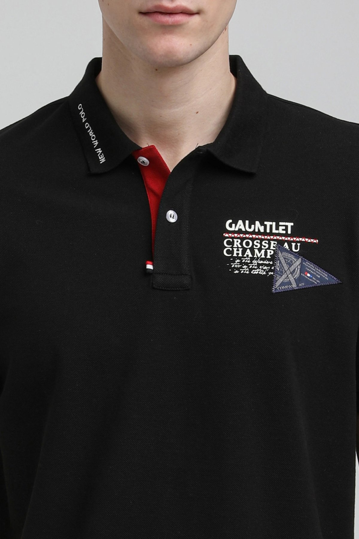 New World Polo Polo Yaka Siyah Regular Custom Polo 23SSM10255