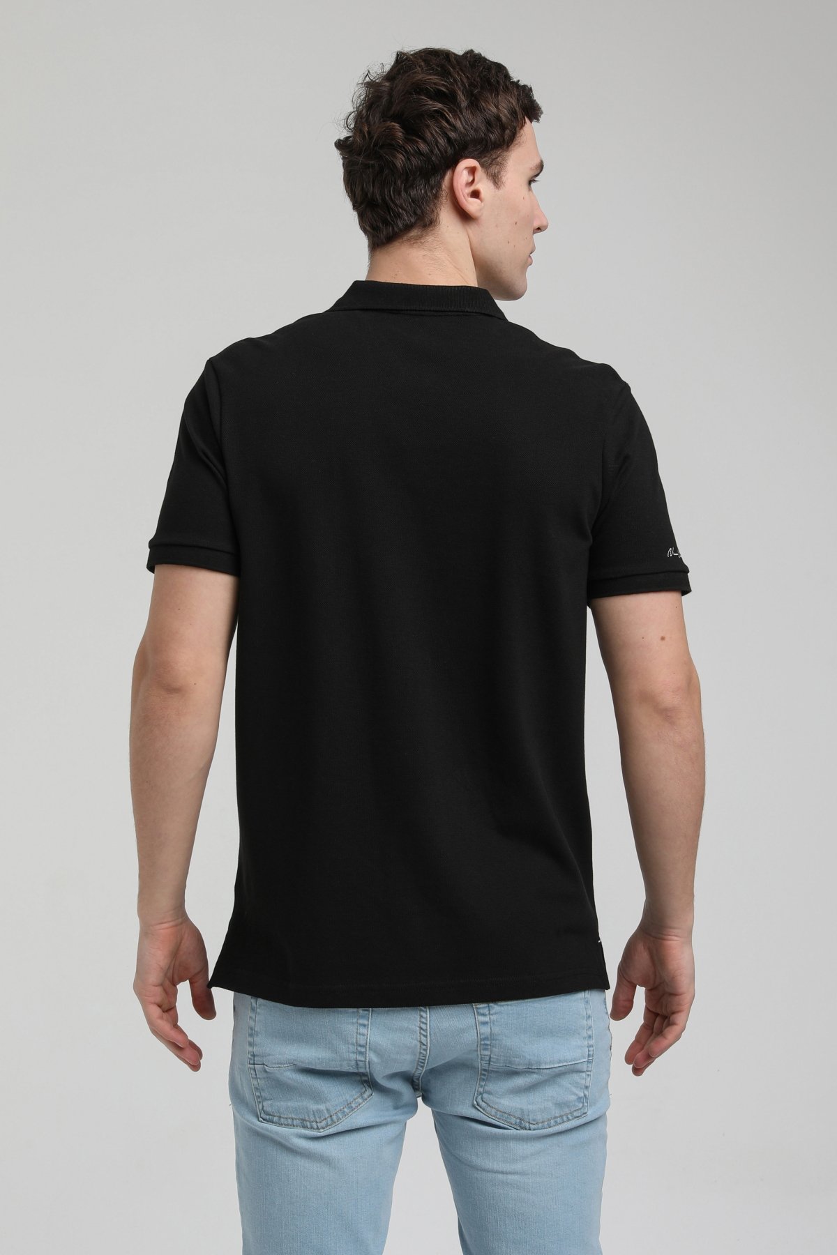 New World Polo Polo Yaka Siyah Regular Custom Polo 23SSM10248