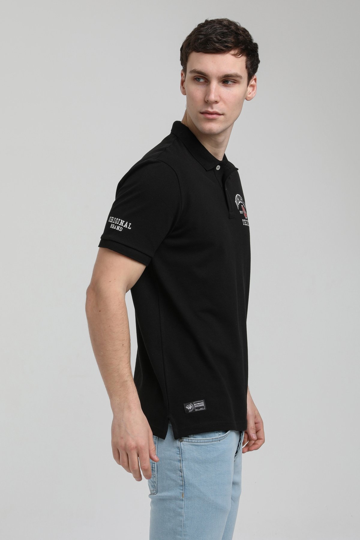 New World Polo Polo Yaka Siyah Regular Custom Polo 23SSM10250