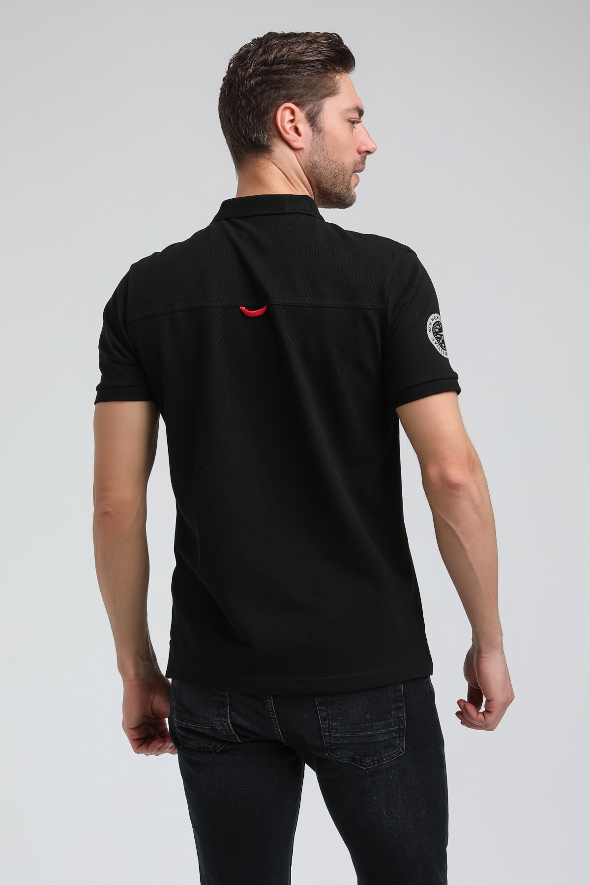 New World Polo Polo Yaka Siyah Regular Custom Polo 23SSM10270