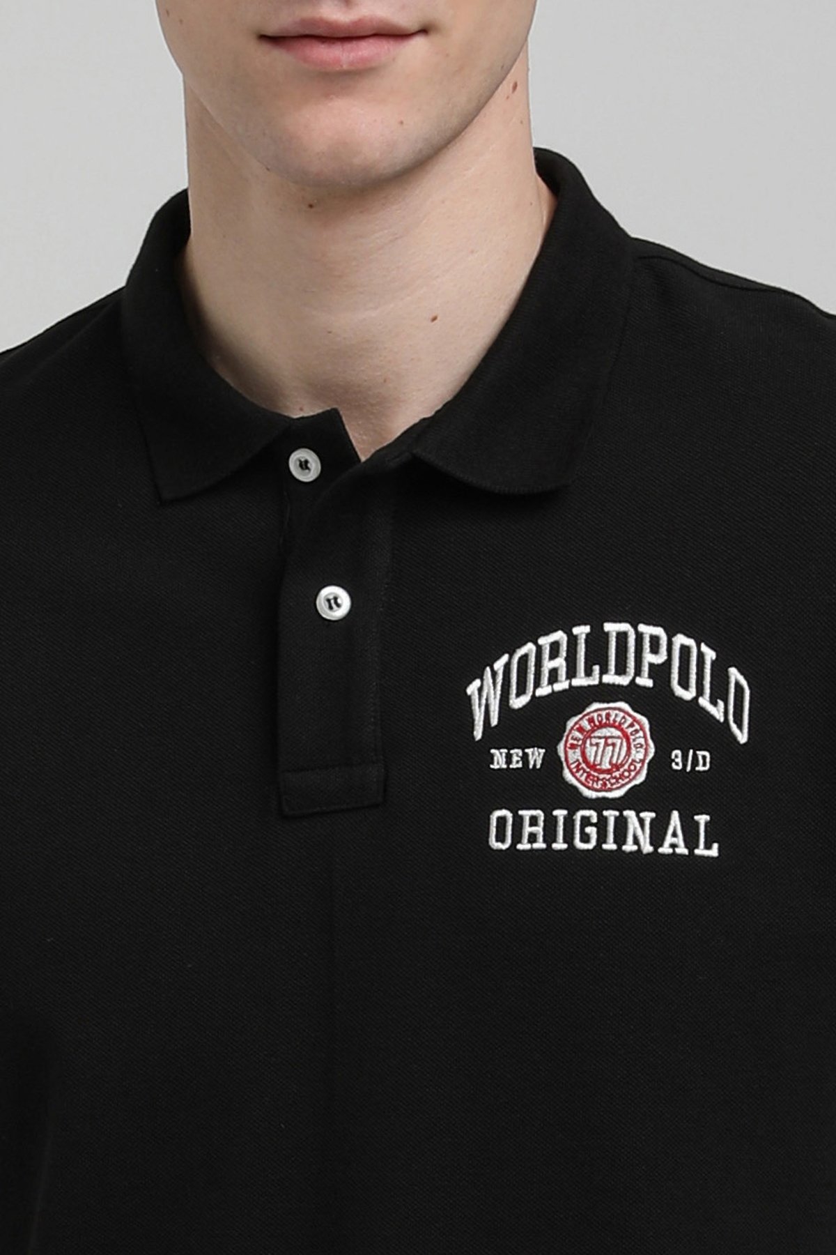 New World Polo Polo Yaka Siyah Regular Custom Polo 23SSM10250
