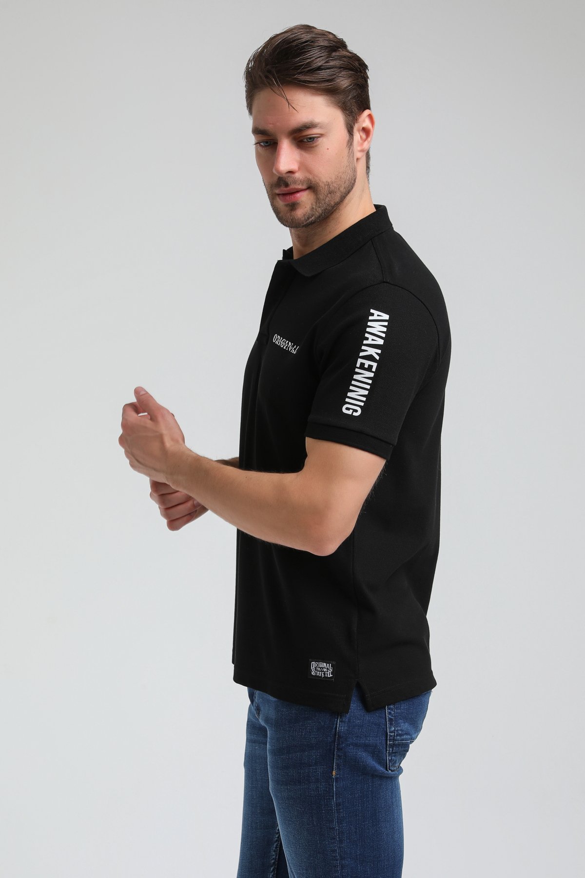 New World Polo Polo Yaka Siyah Slim Fit Polo 23SSM10259
