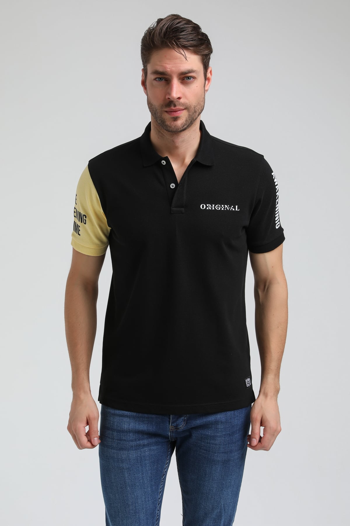 New World Polo Polo Yaka Siyah Slim Fit Polo 23SSM10259